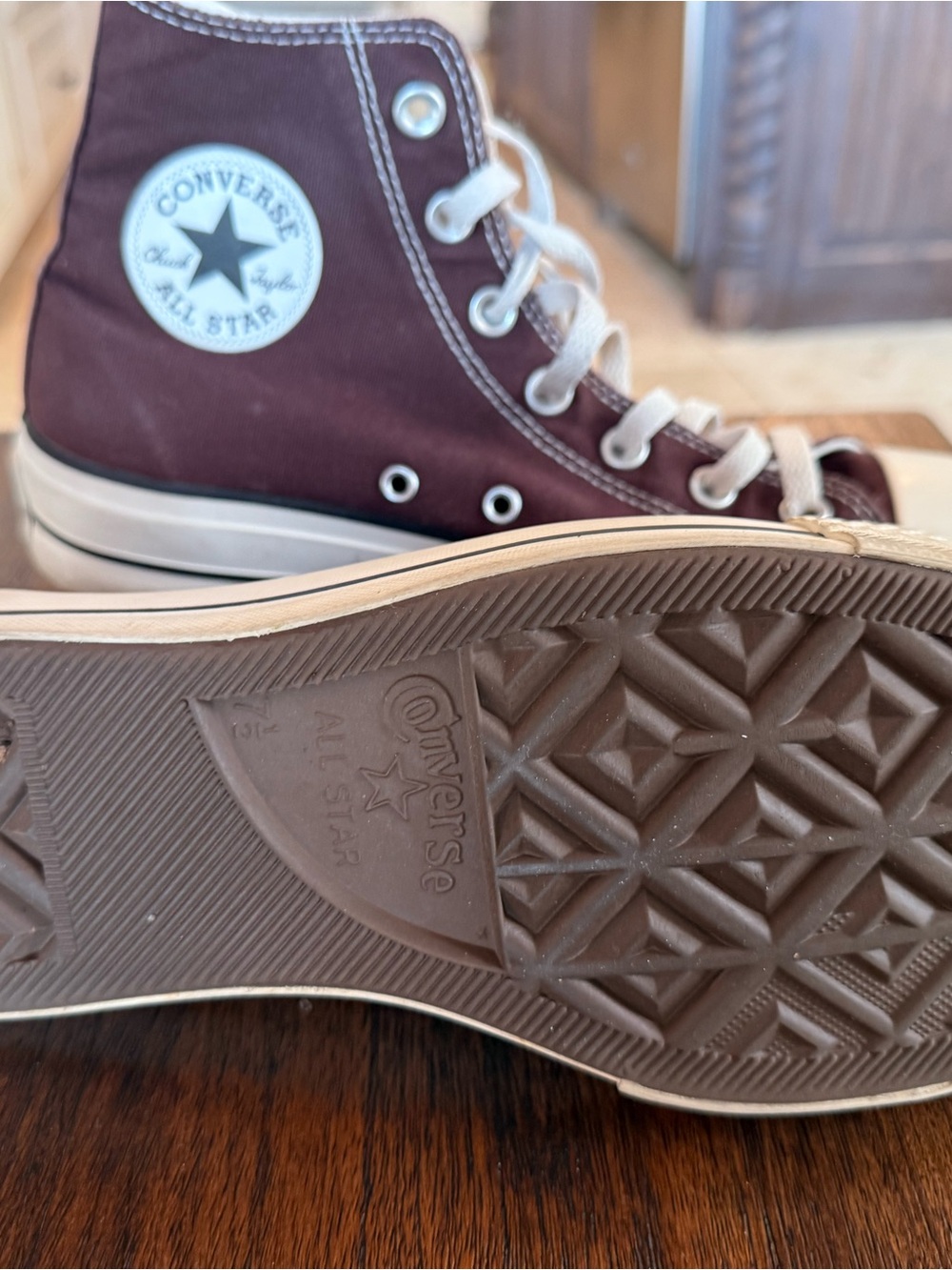 Converse High Top Sneakers in Dark Brown - Picture 5 of 6